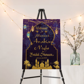 Exotic Arabian Nights Lamp Bridal Shower Welcome Foam Board