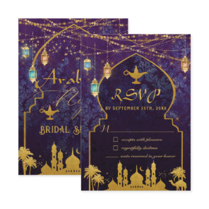 Exotic Arabian Nights Moroccan Lanterns  RSVP Card