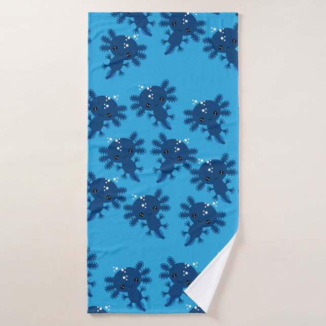 Exotic Axototl Salamander Bath Towel (Bath Towel)