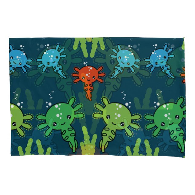 Exotic Axototl Salamander  Pillow Case (Front)