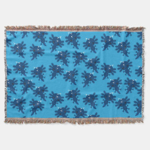 Exotic Axototl Salamander Throw Blanket