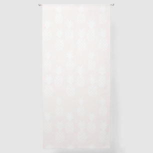 Exotic Baby Pink White Pineapple Pattern Sheer Curtains