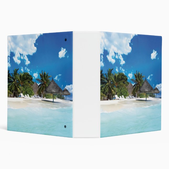 Exotic Beach  3 Ring Binder (Background)