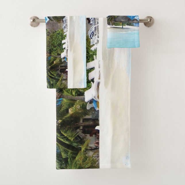 Exotic Beach  Bath Towel Set (Insitu)