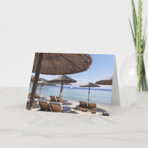  Exotic beach card. Blank for your own message.