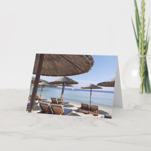  Exotic beach card Blank for your own message Card