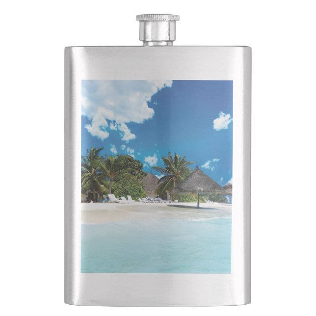 Exotic Beach  Flask (Front)