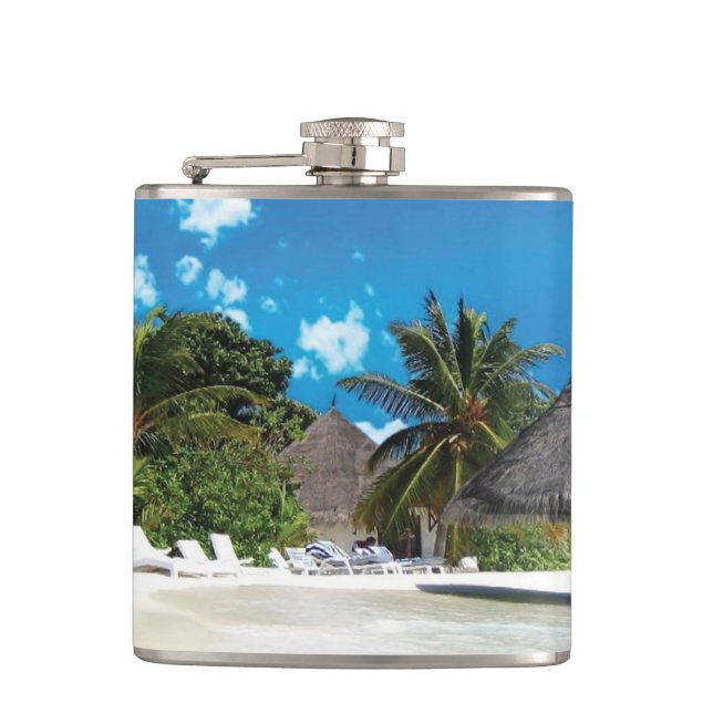 Exotic Beach  Flask (Front)
