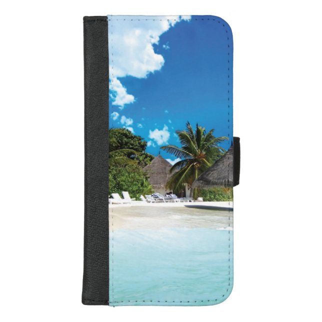 Exotic Beach  iPhone Wallet Case (Front)