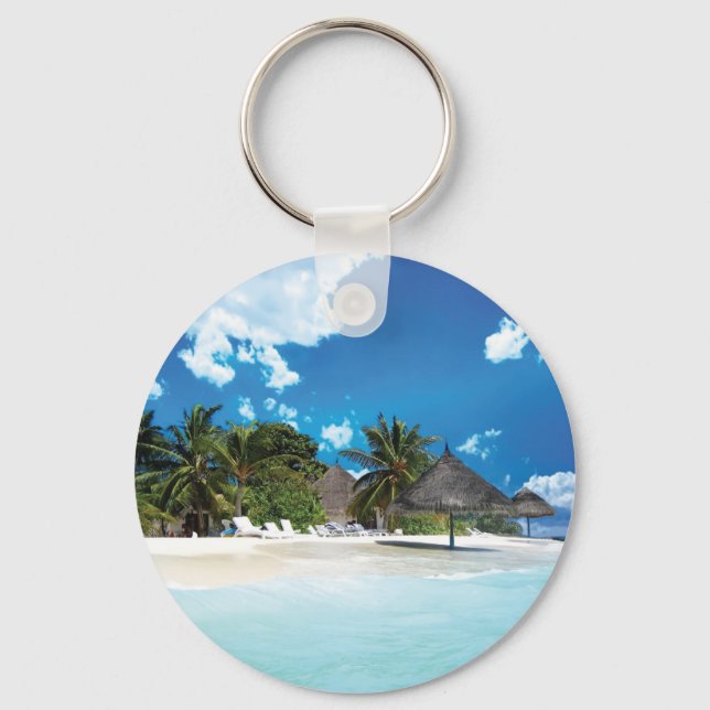 Exotic Beach  Keychain (Front)