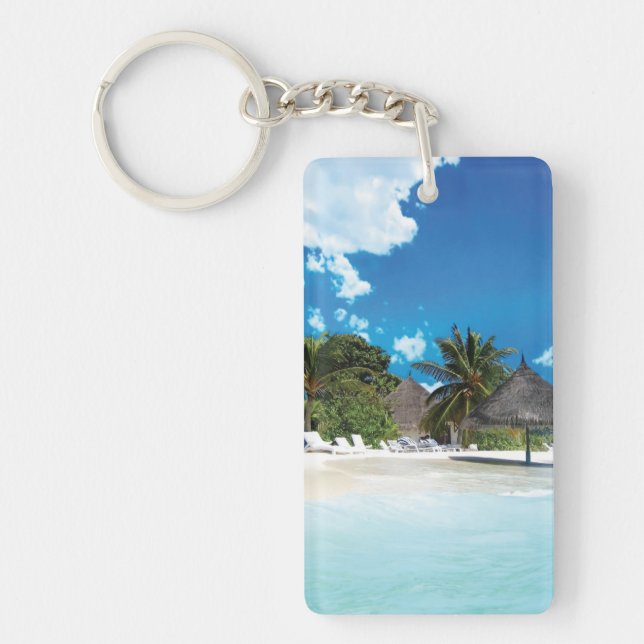 Exotic Beach  Keychain (Front)