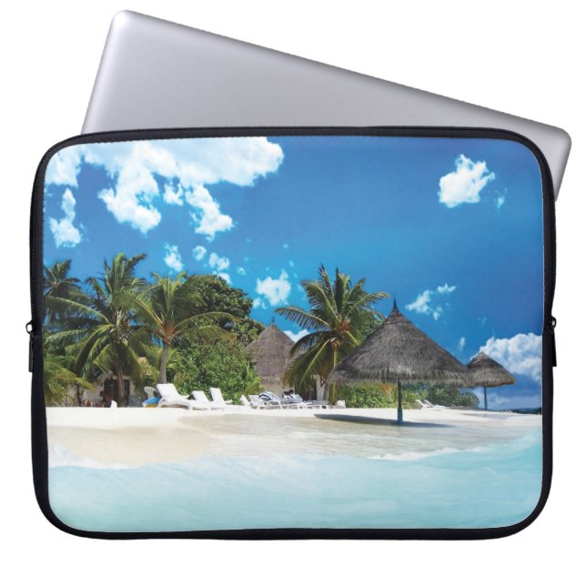 Exotic Beach  Laptop Sleeve (Front)
