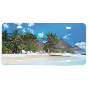Exotic Beach License Plate