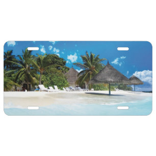 Exotic Beach License Plate