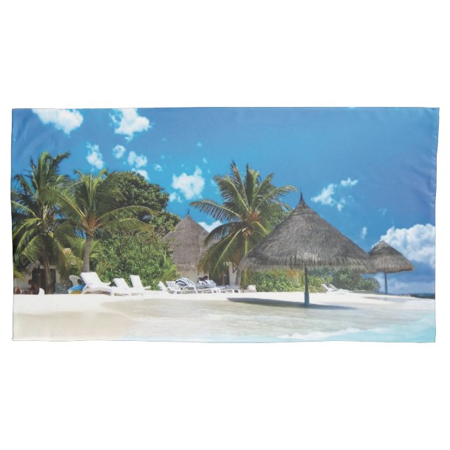 Exotic Beach  Pillow Case (Front)