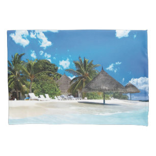 Exotic Beach  Pillow Case