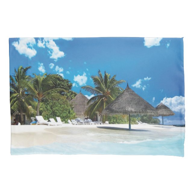 Exotic Beach  Pillow Case (Front-Left)