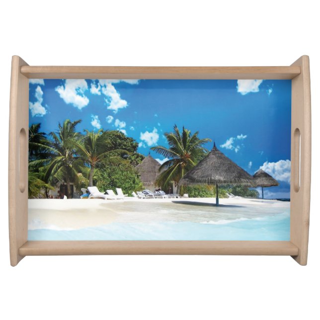 Exotic Beach  Serving Tray (Front)
