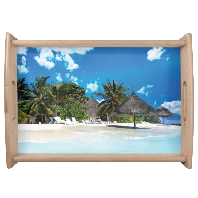 Exotic Beach  Serving Tray (Front)