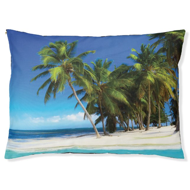 Exotic beach throw pillow (Front)