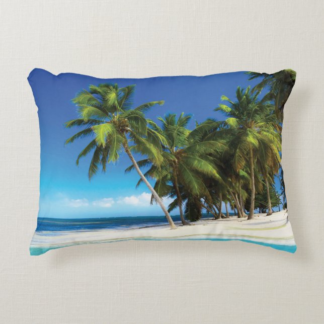 Exotic beach throw pillow (Front)