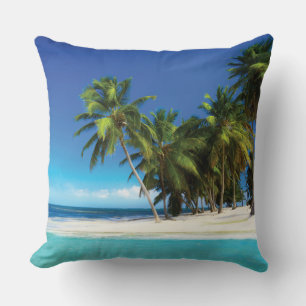 Exotic beach throw pillow