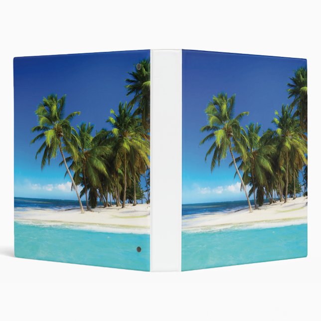 Exotic beach throw pillow 3 ring binder (Background)
