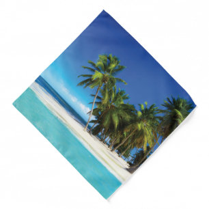 Exotic beach throw pillow bandana