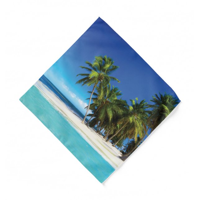 Exotic beach throw pillow bandana (Front)