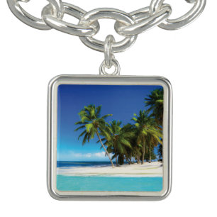 Exotic beach throw pillow bracelet