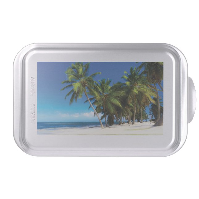 Exotic beach throw pillow cake pan (Front)