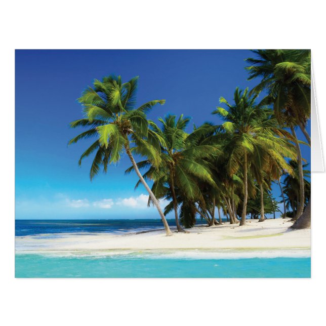 Exotic beach throw pillow cards (Front Horizontal)