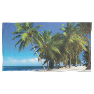 Exotic beach throw pillow case