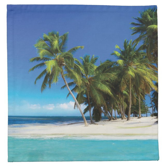 Exotic beach throw pillow cloth napkin (Front)