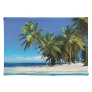 Exotic beach throw pillow cloth placemat