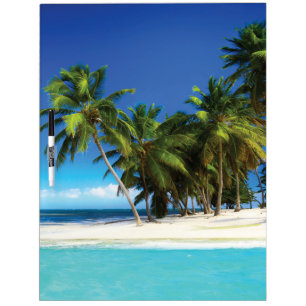 Exotic beach throw pillow dry erase board