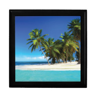 Exotic beach throw pillow gift box