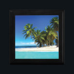 Exotic beach throw pillow gift box<br><div class="desc">tropical beach</div>