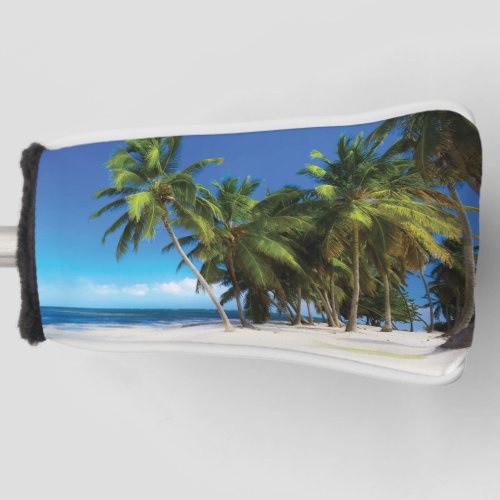 Exotic beach throw pillow golf head cover