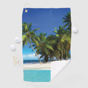 Exotic beach throw pillow golf towel