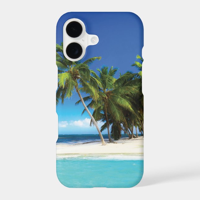 Exotic beach throw pillow iphone case (Back)