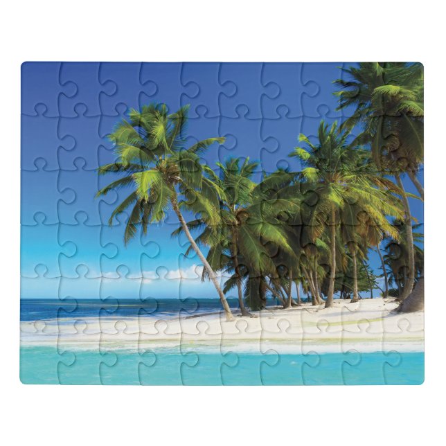 Exotic beach throw pillow jigsaw puzzle (Puzzle Horizontal)