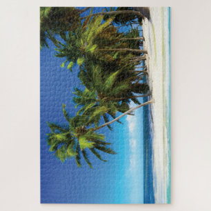 Exotic beach throw pillow jigsaw puzzle