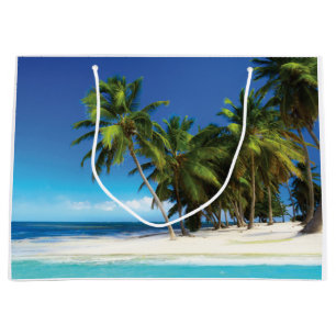Exotic beach throw pillow large gift bag