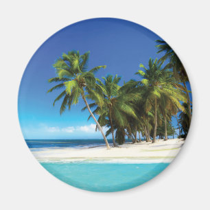 Exotic beach throw pillow magnet