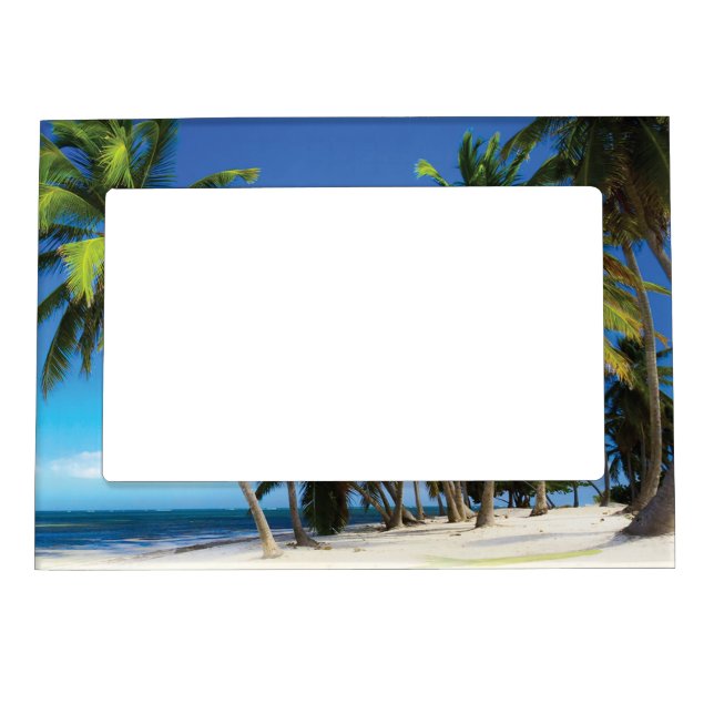 Exotic beach throw pillow magnetic frame (Front)
