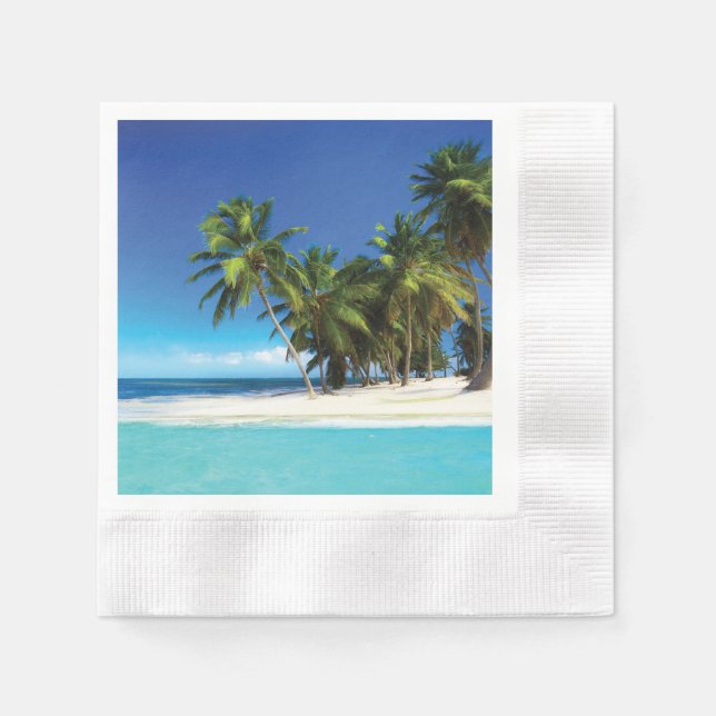 Exotic beach throw pillow napkins (Front)
