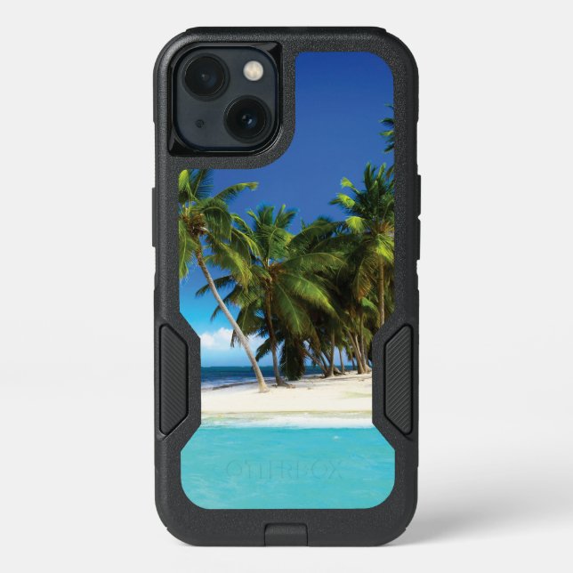 Exotic beach throw pillow otterbox iPhone case (Back)