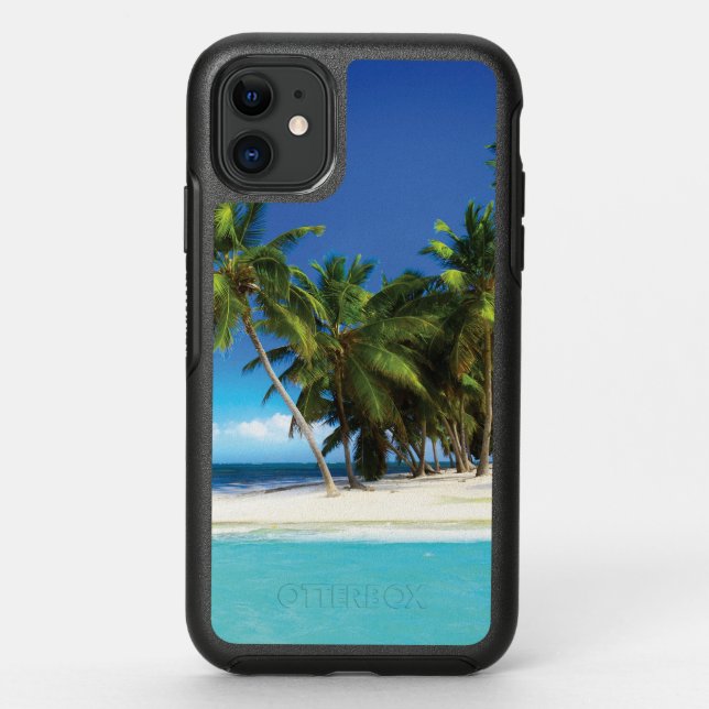 Exotic beach throw pillow otterbox iPhone case (Back)