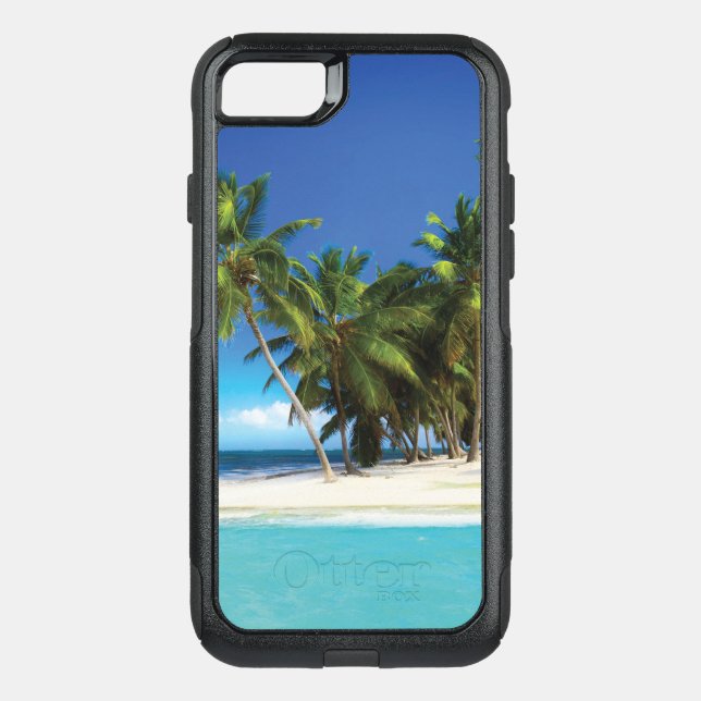 Exotic beach throw pillow otterbox iPhone case (Back)